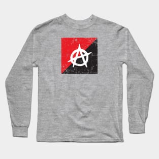 ANTIFA - anti fascist anarchist black red flag Long Sleeve T-Shirt